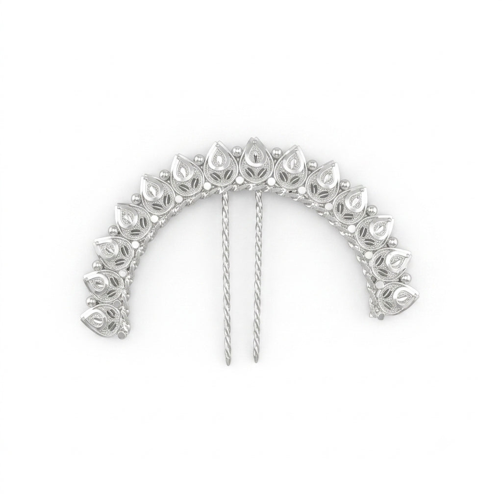 Radiant Semi Circular Teardrops Hair Pin