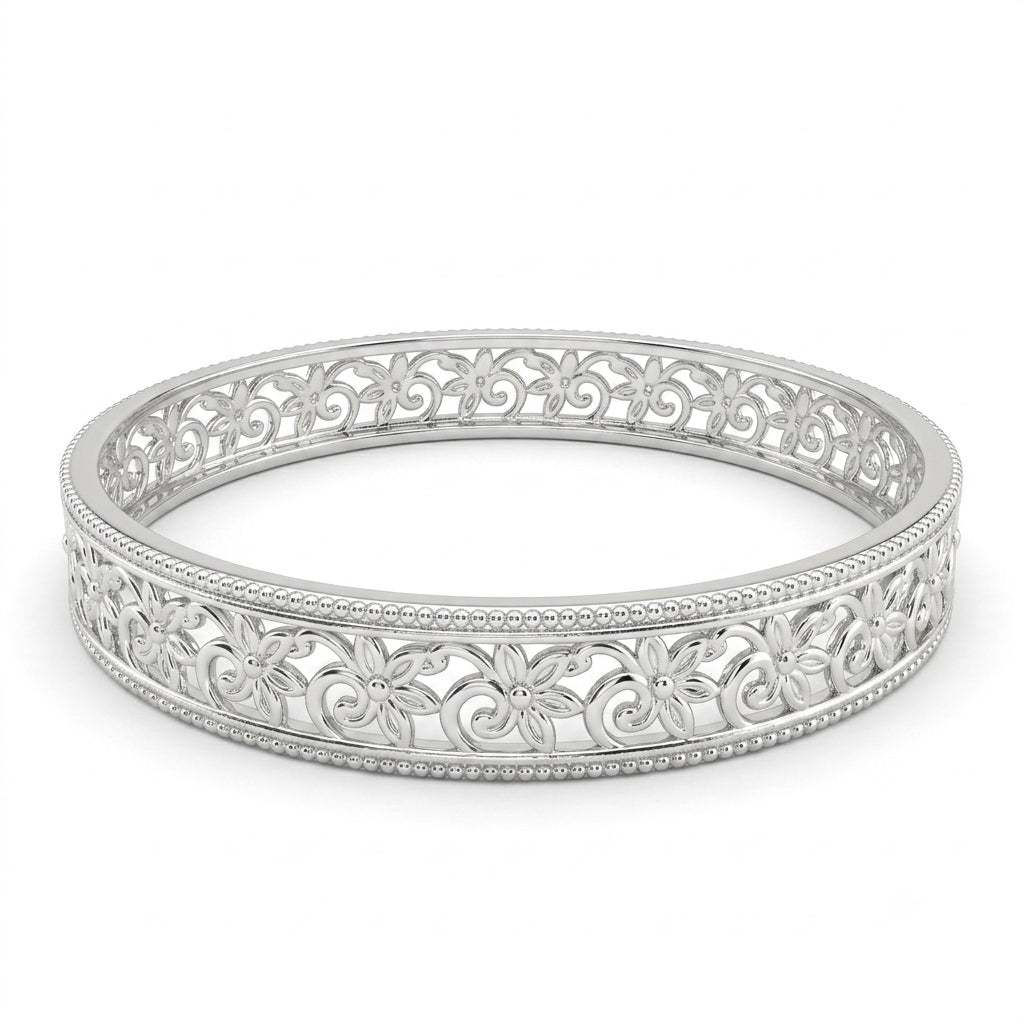 Floral Filigree Bangle
