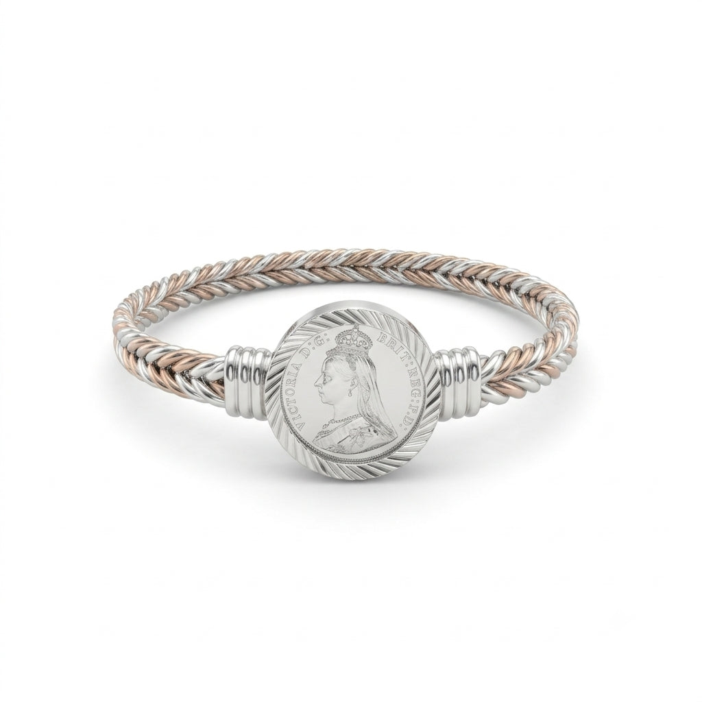 Guinea Coin Mukh Dual Metal / 2 Dhatu Noa Bangle