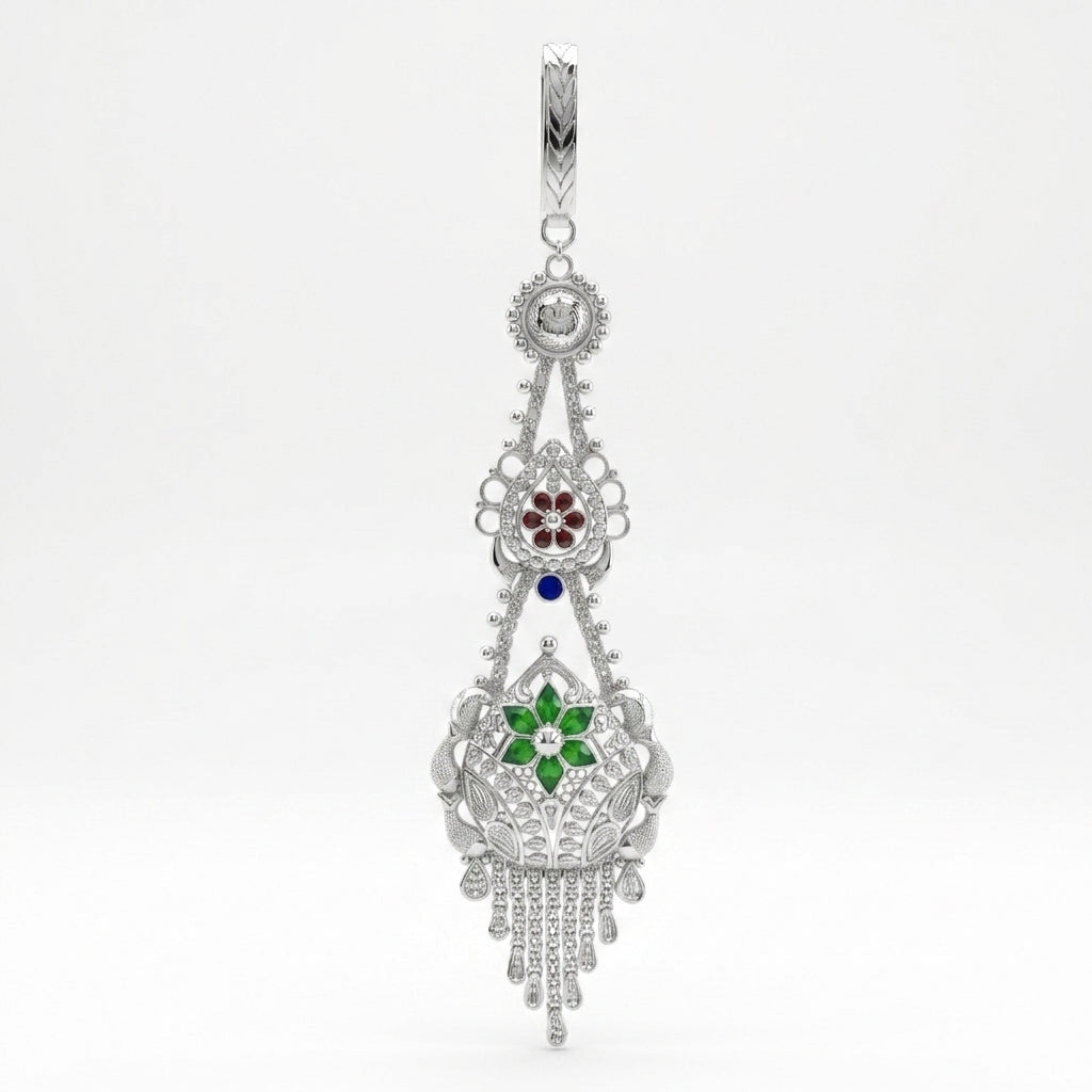 Floral Meenakari Kamar Jhapta