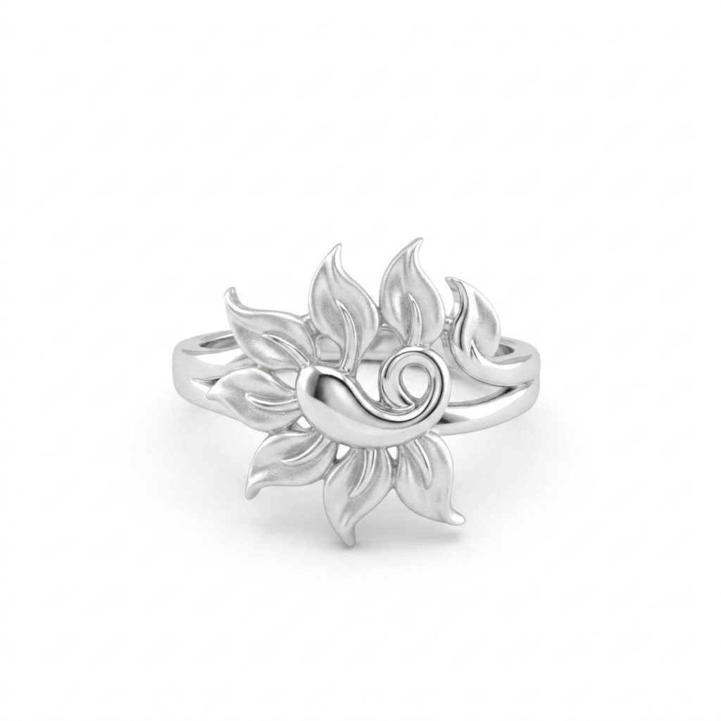 Lotus Vine Floral Ring