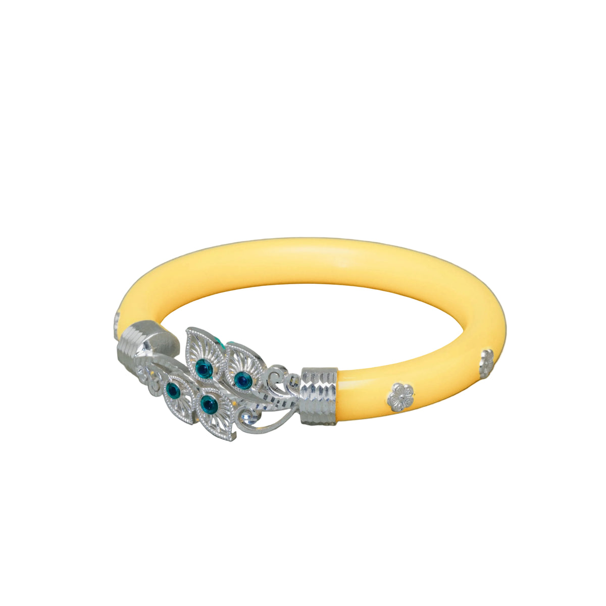 Peacock Feather Plume Mukh Pola Bangle