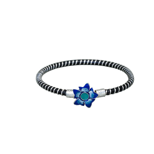 Meenakari Flower Spiral Mukh Noa Bangle