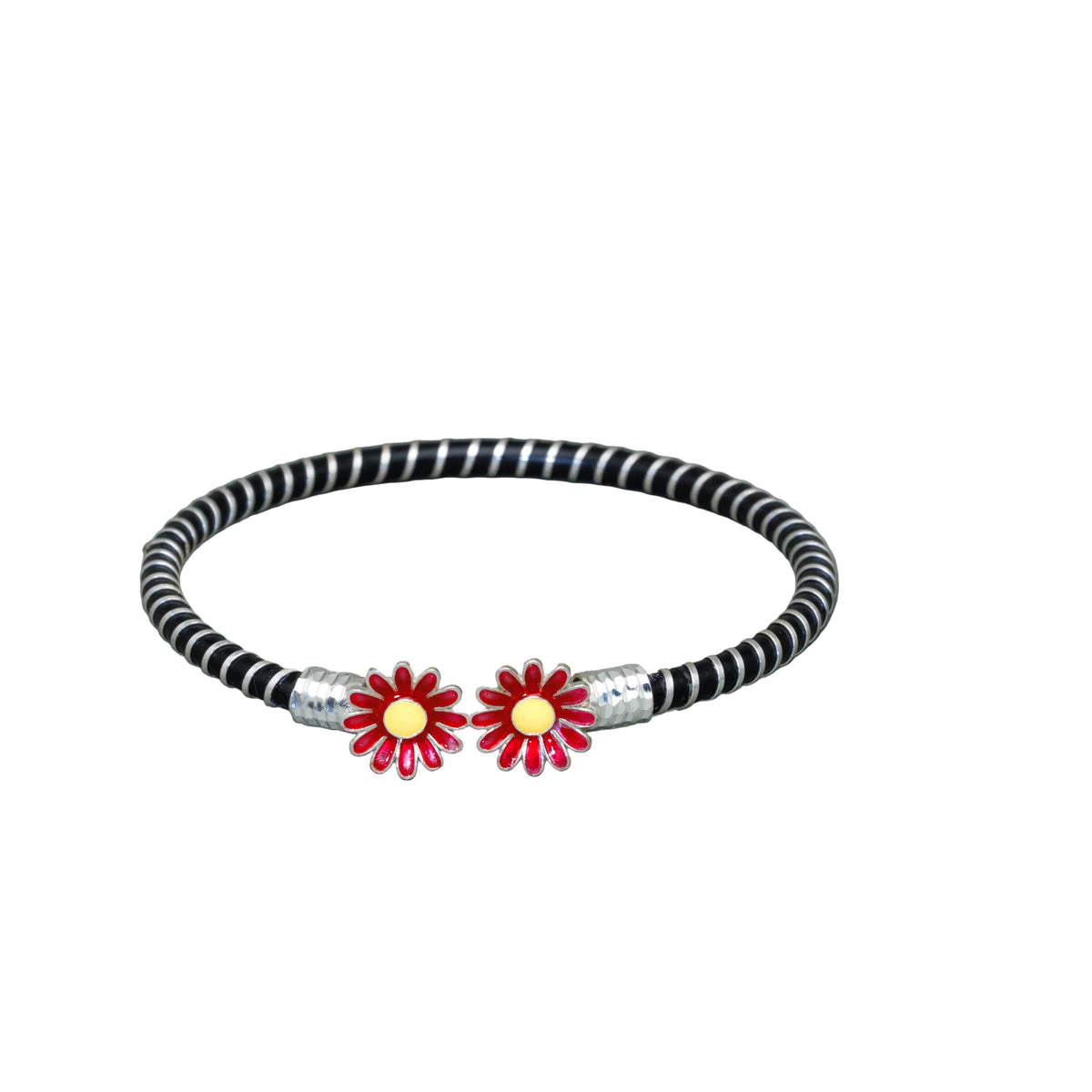 Twin Flower Meenakari Spiral Mukh Noa Bangle