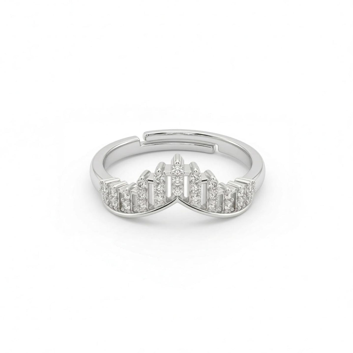 Zircon Studded Crown Vanki Ring