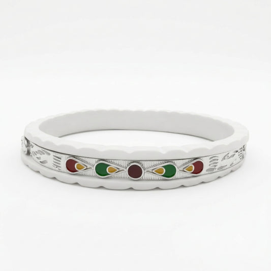 Teardrop Meenakari Sankha Bangle