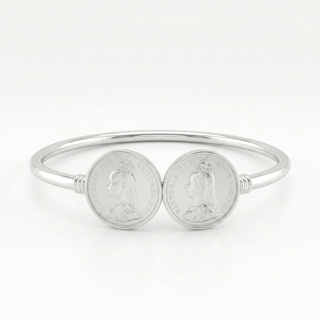 Twin Guinea Coin Bangle