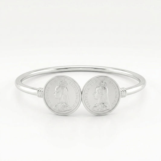 Twin Guinea Coin Bangle