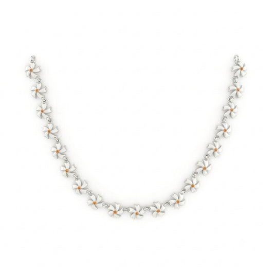 Small Shiuli Floral Meenakari Necklace