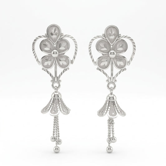 Floral Dangling Drop Earrings