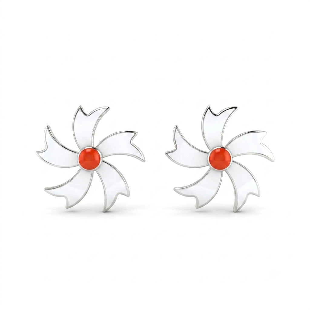 Shiuli Meenakari Stud Earrings