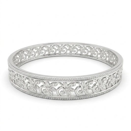 Floral Filigree Bangle
