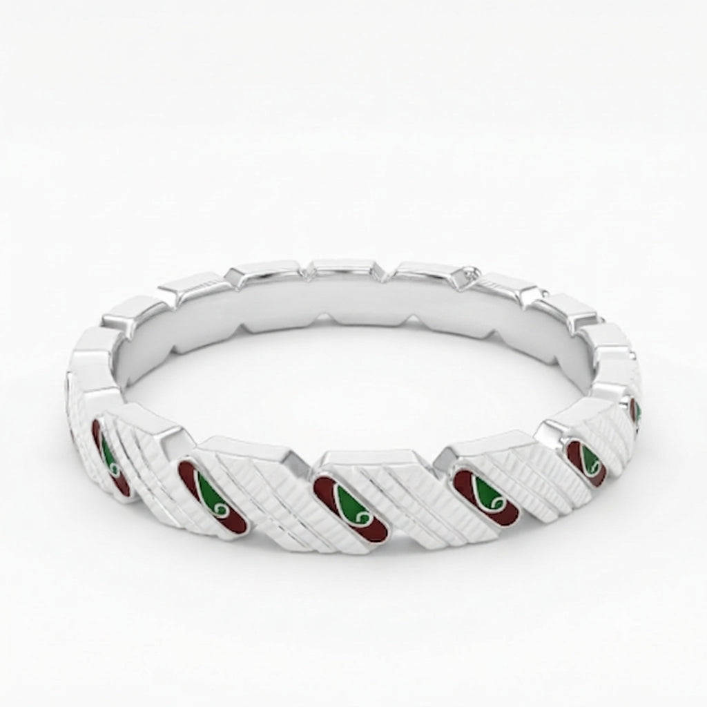 Step Meenakari Sankha Bangle