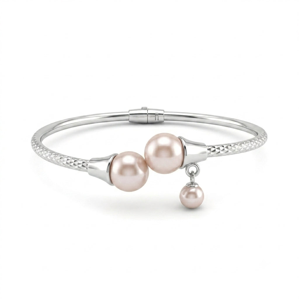 Pink Pearl Flexible Bracelet