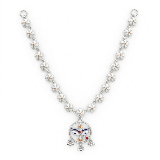 Durga Pendant Shiuli Meenakari Necklace