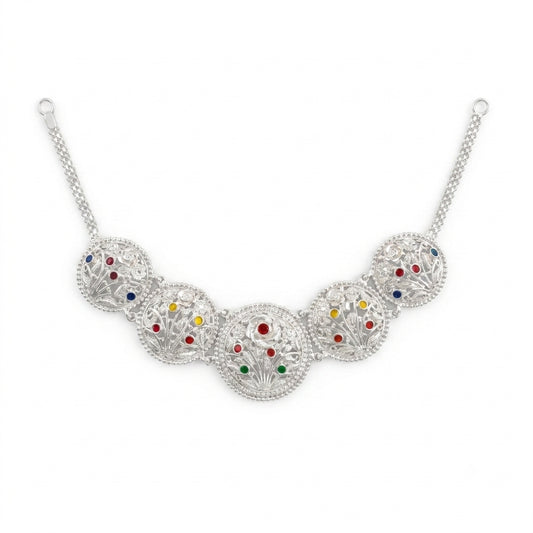 Floral Link Meenakari Necklace