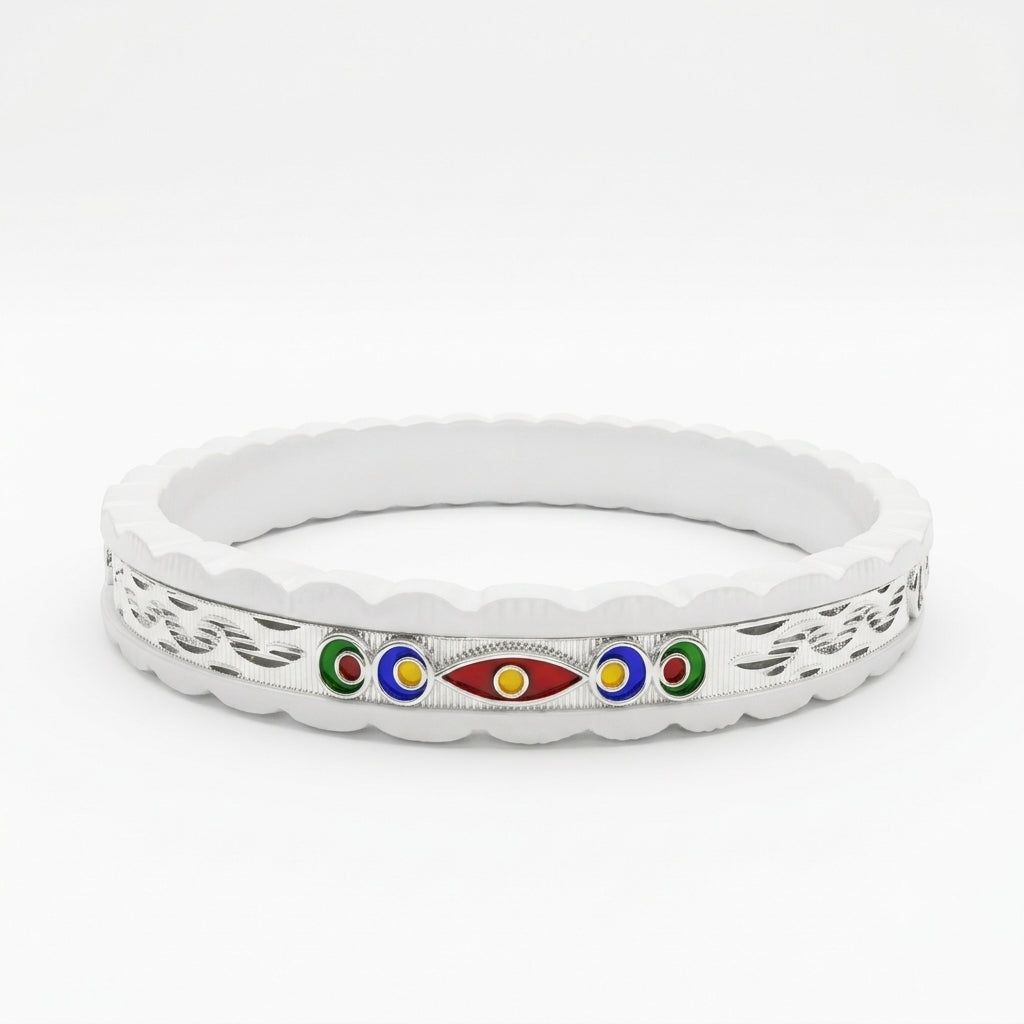 Eye Meenakari Channel Sankha Bangle