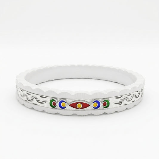 Eye Meenakari Channel Sankha Bangle