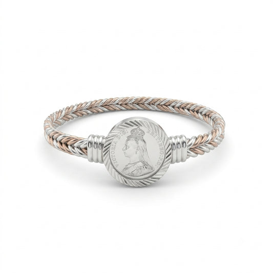 Guinea Coin Mukh Dual Metal / 2 Dhatu Noa Bangle