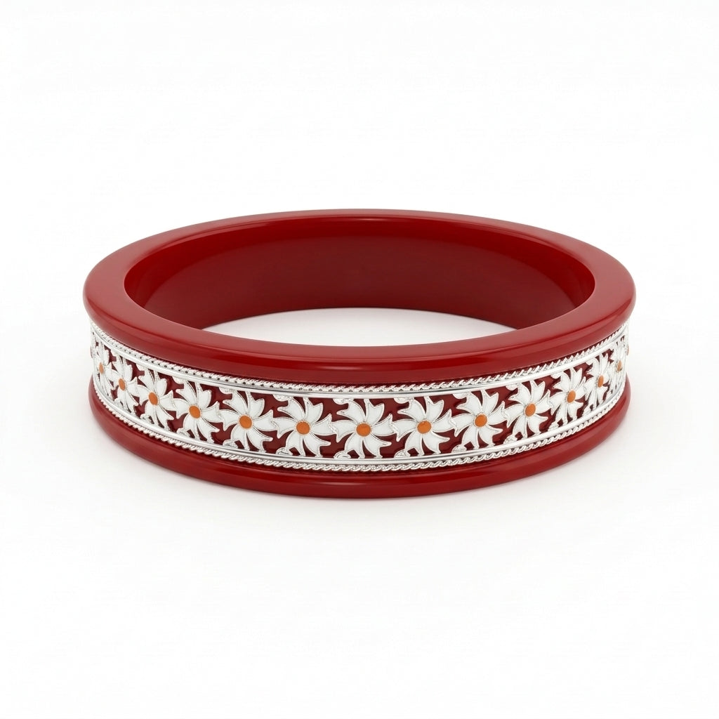 Shiuli Floral Meenakari Pola Bangle