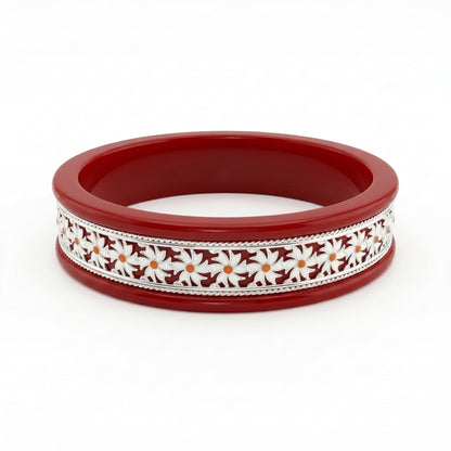 Shiuli Floral Meenakari Pola Bangle