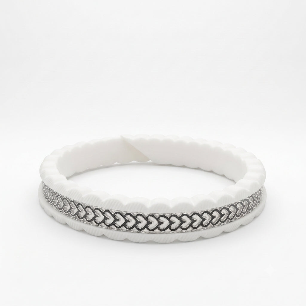 Oxidised Hearts Sankha Bangle