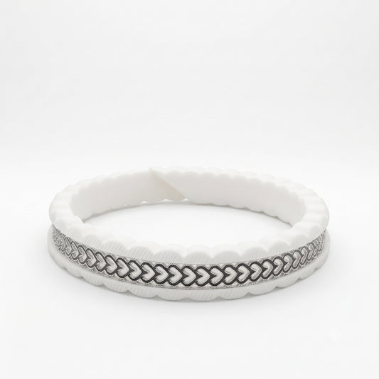 Oxidised Hearts Sankha Bangle