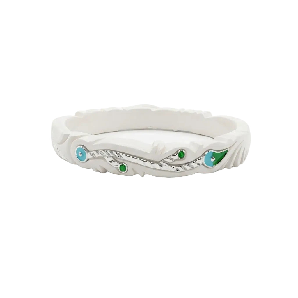 Leaf Meenakari Sankha Bangle