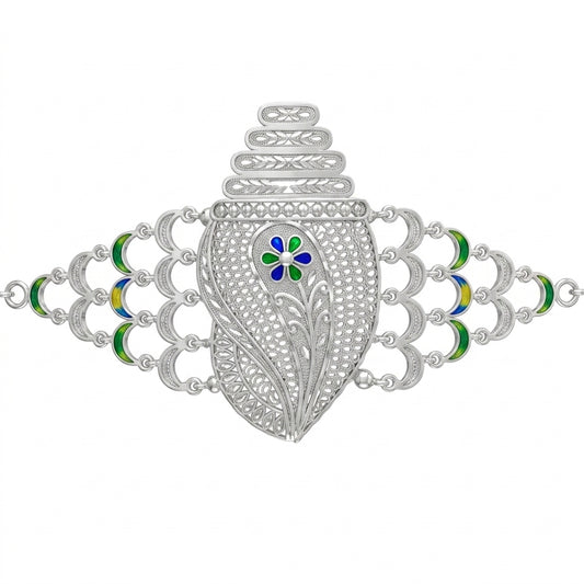 Floral Shankh Meenakari Mantasha