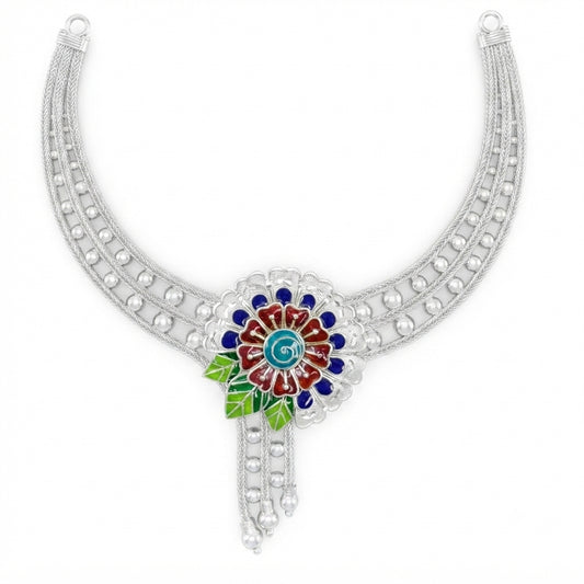 Meenakari Floral Leaf Necklace
