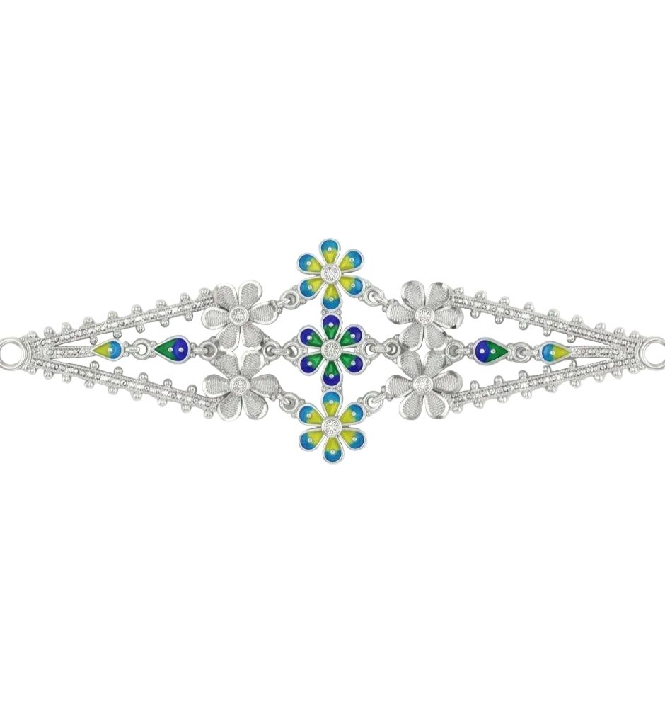 Floral Filigree Meenakari Mantasha