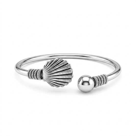 Oxidised Sea Shell Cuff Bracelet