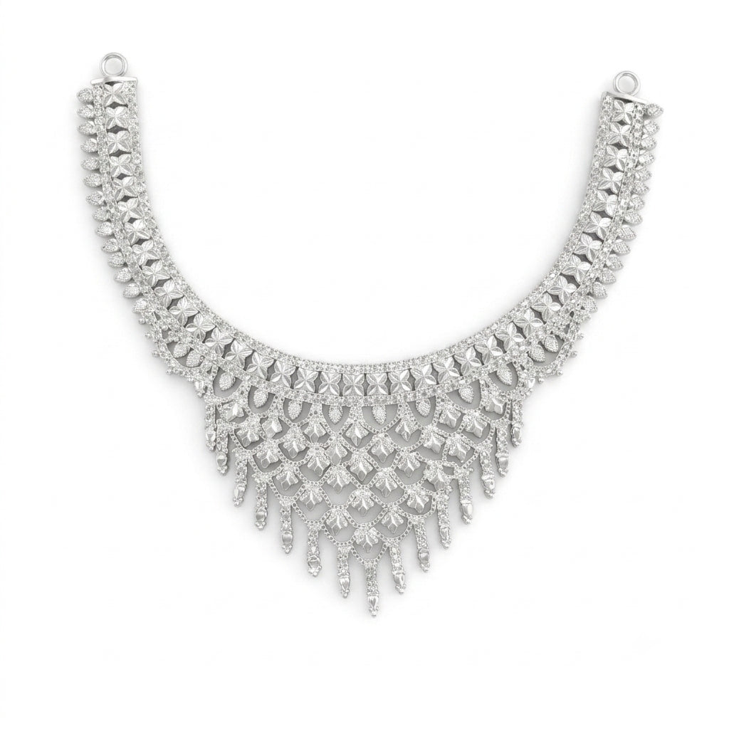 Triangular Jhalar Necklace