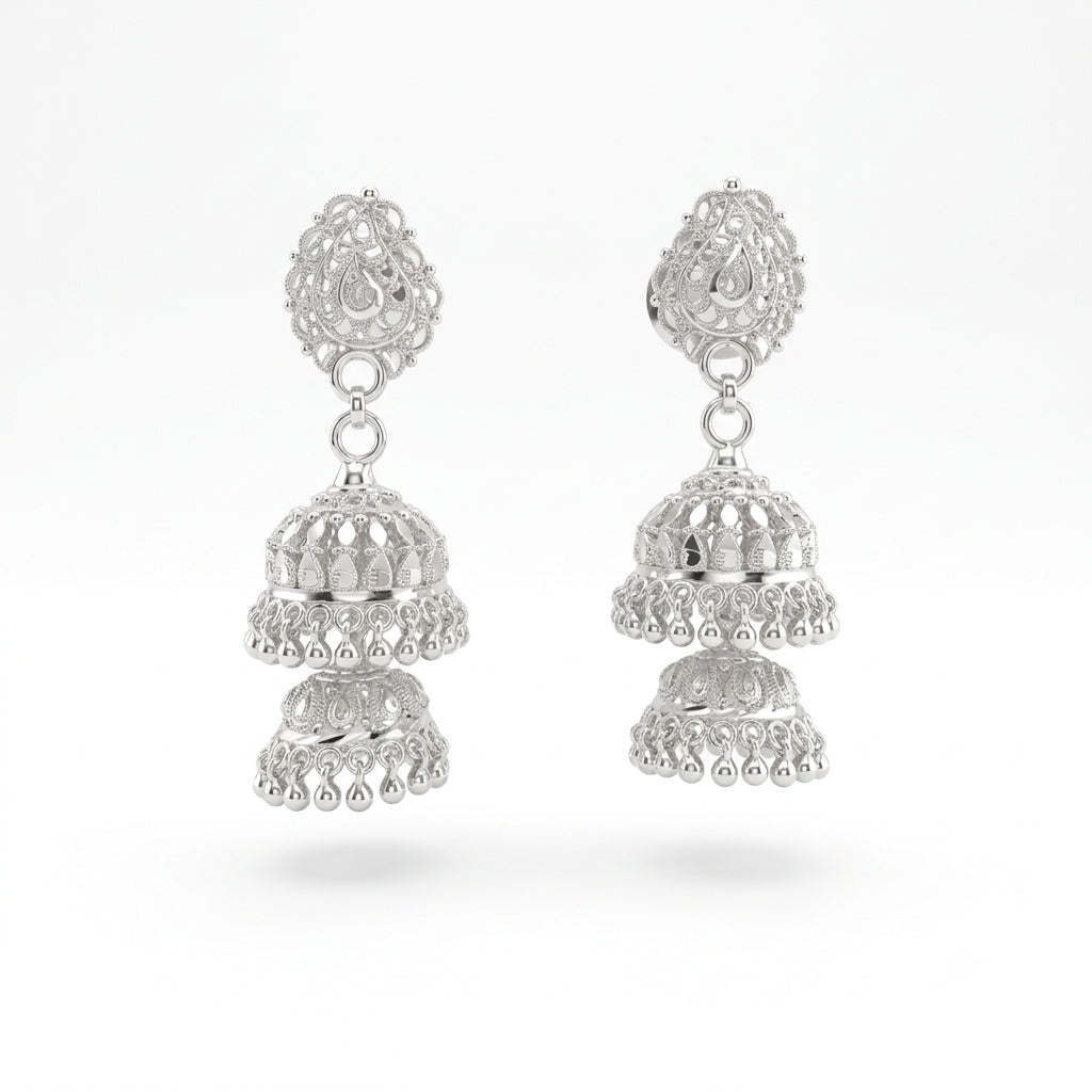 2 Layer Jhumka Earrings