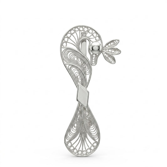 Peacock Filigree Brooch