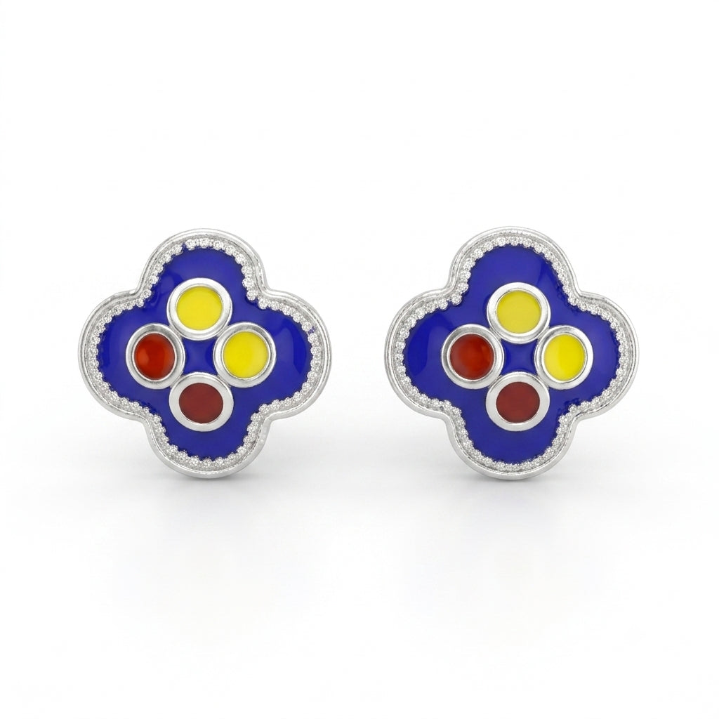 Meenakari Pasha Stud Earrings