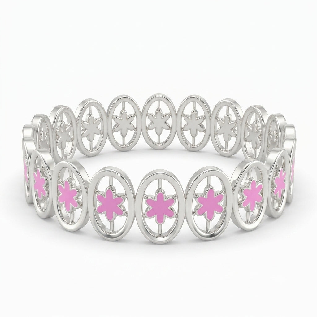 Meenakari Pink Floral Bangle