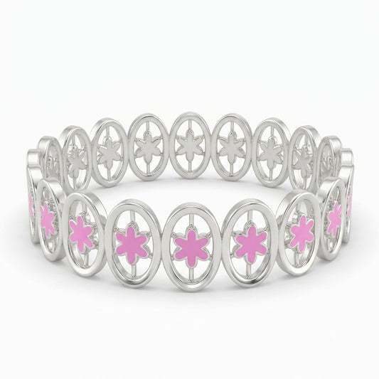 Meenakari Pink Floral Bangle