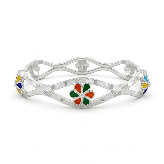 Meenakari Floral Wavy Bangle