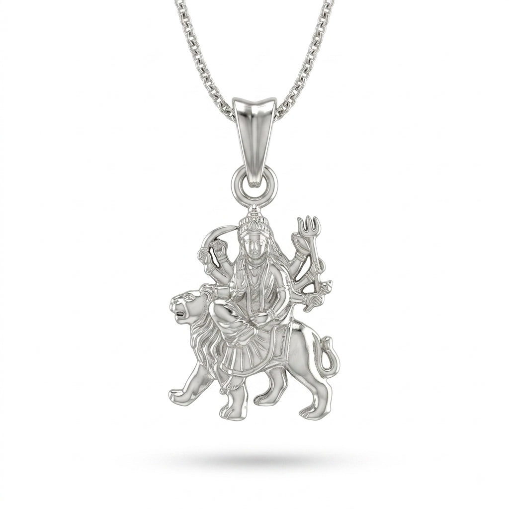 Durga on Lion Pendant