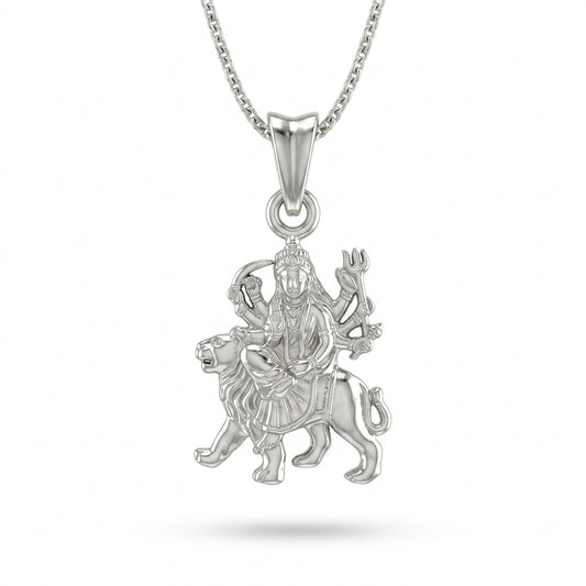Durga on Lion Pendant