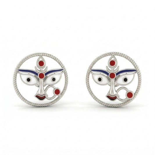 Durga Meenakari Stud Earrings