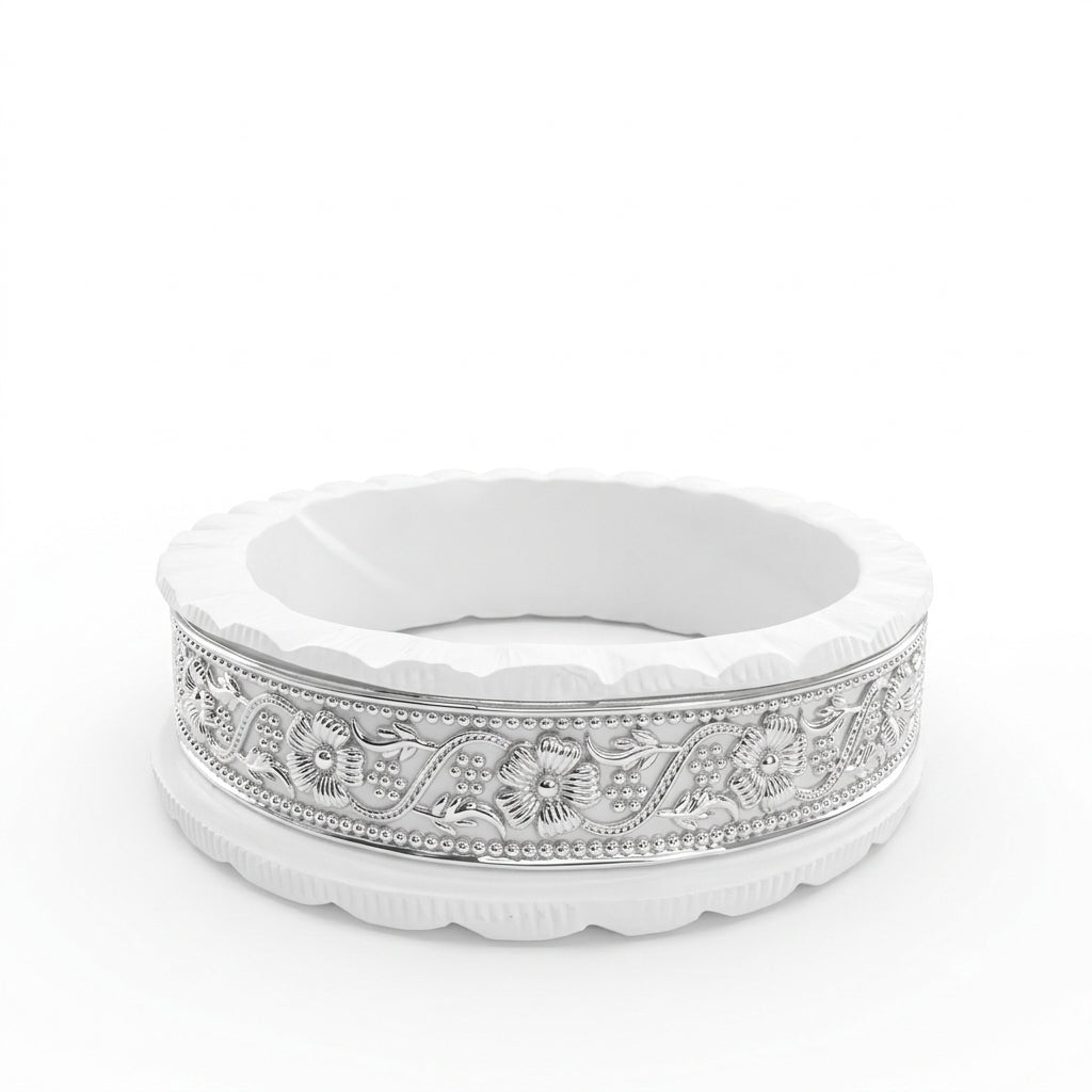 Floral Leaf Sankha Bangle