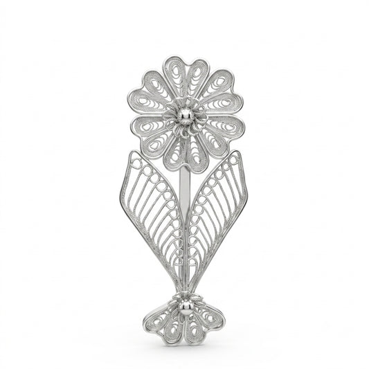 Floral Filigree Brooch