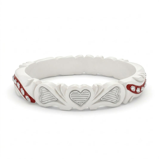 Hearts Pola Motif Sankha Bangle