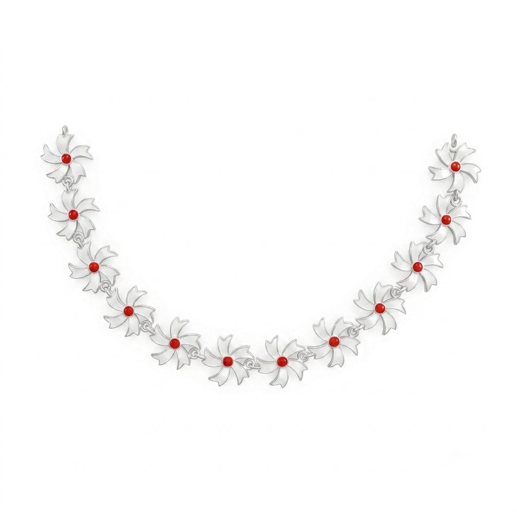 Shiuli Floral Meenakari Necklace