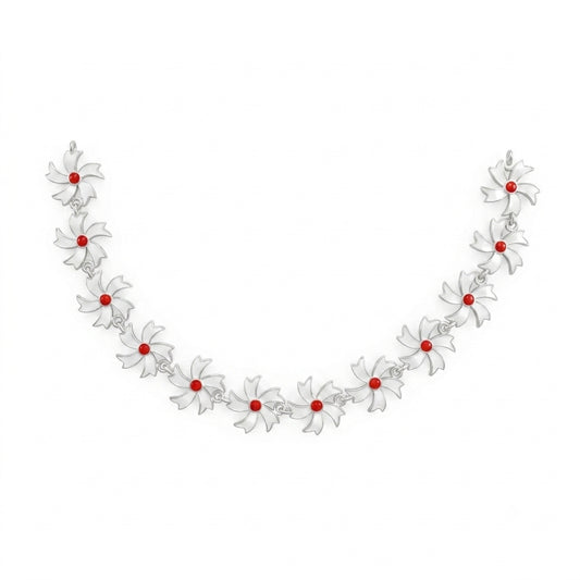 Shiuli Floral Meenakari Necklace