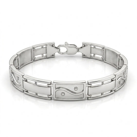 Rectangular Link Chain Wristlet Men