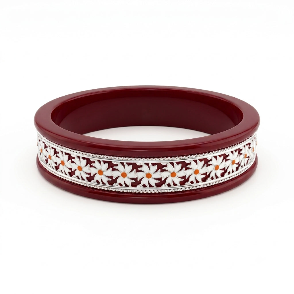 Shiuli Floral Meenakari Pola Bangle