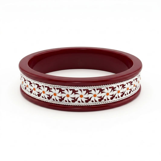 Shiuli Floral Meenakari Pola Bangle